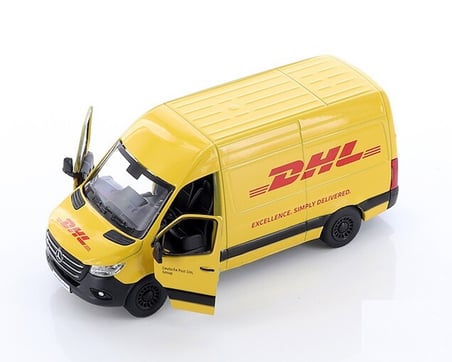 Kinsmart Çek Bırak Mercedes-Benz Sprinter Dhl 1:46 Ölçek