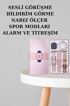 Oyuncu Kulaklığı Gamer ANC Özellikli ve Kadınlara Özel Akıllı Saat Sesli Görüşme Bildirim Görme