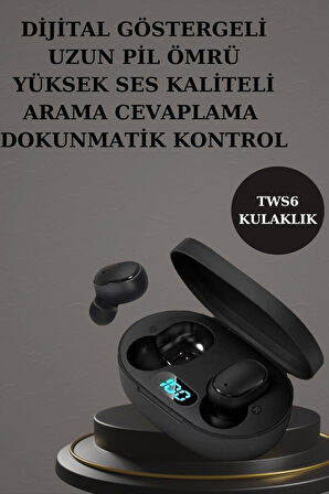 Nabız Ölçer Hediye Bileklikli Akıllı Saat ve Dijital Göstergeli Bluetooth Kulaklık Çoklu Şarj Girişi