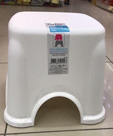 KAYMAZ AYAKLI SİYAH BANYO TABURESİ