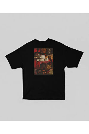 After Hours Rapper Baskılı Unisex Tişört, Oversize The Weekend Tişört
