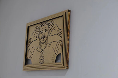 LED Işıklı Icardi Tasarımlı Ahşap Dekoratif Duvar Çerçevesi – Galatasaray Temalı Özel Tasarım