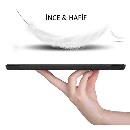 Fuchsia Galaxy Tab A8 10.5 SM-X200 (2021) Uyumlu Kılıf Smart Cover Standlı Akıllı 1-1 Tablet Kılıfı