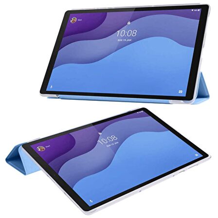 Lenovo M10 TB-X306F Uyumlu Fuchsia Smart Cover Standlı 1-1 Kılıf Flip Smart Akıllı Tablet Kılıfı