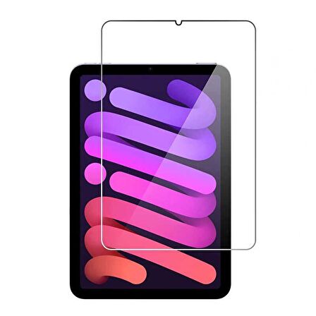 Apple iPad Mini 6 2021 Fuchsia Tablet Temperli Cam Ekran Koruyucu Çizilmez Darbeye Dayanıklı İnce Screen Protector