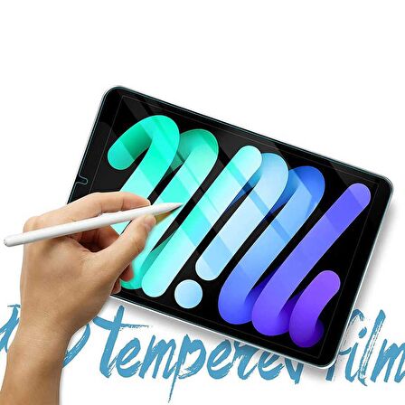 Apple iPad Mini 6 2021 Fuchsia Tablet Temperli Cam Ekran Koruyucu Çizilmez Darbeye Dayanıklı İnce Screen Protector