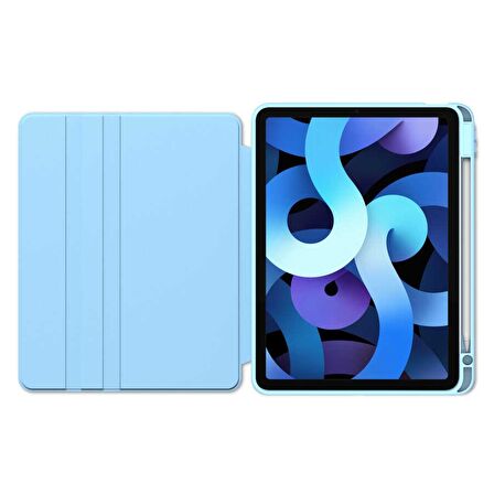 Apple iPad 10.2 2021 (9.Nesil) Uyumlu 360° Dönebilen Standlı Nayn Tablet Kılıfı İnce ve Fit