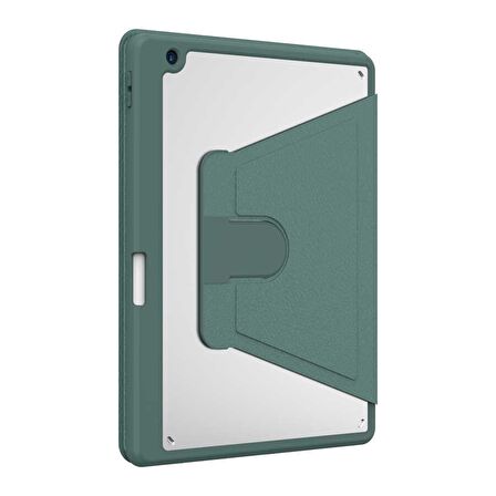Apple iPad 10.2 2021 (9.Nesil) Uyumlu 360° Dönebilen Standlı Nayn Tablet Kılıfı İnce ve Fit