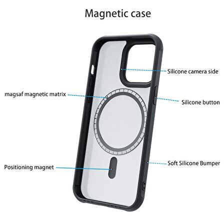 Fuchsia Apple iPhone 14 Pro Kılıf Magsafe Wireless Şarj Özellikli Silikon Ege Kapak