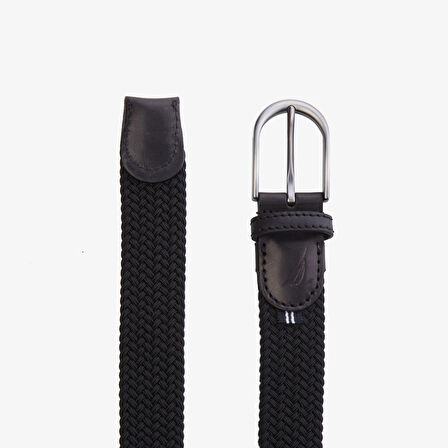 Nautica Erkek Siyah Örgü Kemer