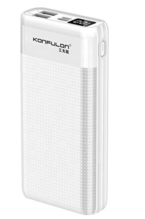 Konfulon A30 20000 mAh Hızlı Şarj Powerbank Beyaz 