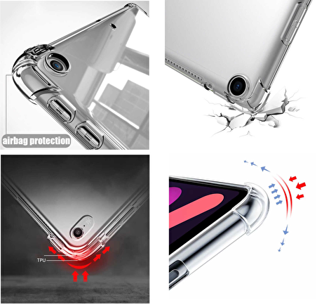 Fuchsia Apple iPad Pro 12.9 2021 (5.Nesil) Uyumlu Tablet Kılıfı Fuchsia Nitro Anti Shock Silikon Kapak