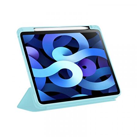 Apple iPad 10.2 2020 (8.Nesil) Uyumlu Moduler Yapılı Kalem Yuvalı Arkası Şeffaf Standlı Tablet Kılıfı