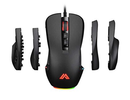 GT-400 Sarepo Oyuncu Mouse Ekstra Kanat ve 4 Farklı Boyut Seçeneği 10 Işık Modu 8/14 Tuşlu Ergonomik