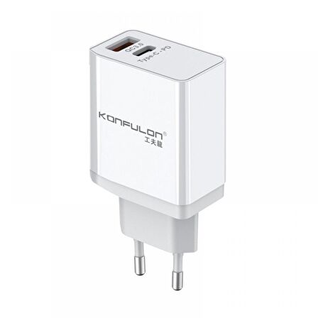 Konfulon C59 Type-C 20 Watt Hızlı Şarj Aleti Beyaz