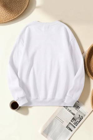 Unisex Yaramaz Pandalar Baskılı Bisiklet Yaka Sweatshirt