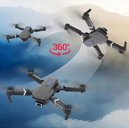 E88 Kumandalı, Katlanabilir, Profesyonel HD Kamera, Wifi, FPV Fotoğraf Quadcopter Selfie Drone