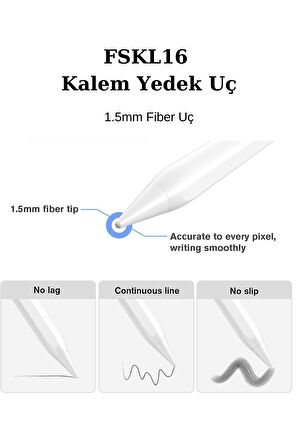 Fuchsia FSKL16 Stylus Yedek Uç Palm Rejection Eğimle Çizgi Kalınlığı Değişen Yedek Kalem Ucu Pen Spare Tip