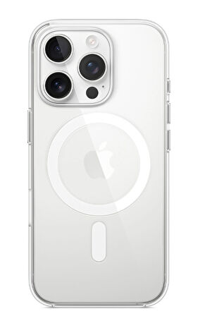 iPhone 16 Pro MagSafe Uyumlu Güçlü Manyetik Kılıf+KIRILMAZ CAM 2Sİ1 ARADA