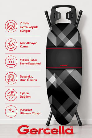 HAVEN XXL(BATTAL BOY) (60X162 CM) ÜTÜ MASASI KILIFI BEZİ ÖRTÜSÜ