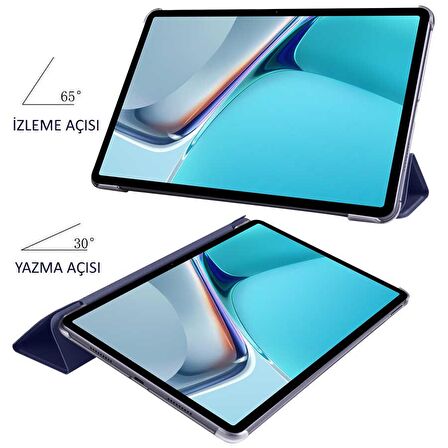 Huawei Mate Pad 11 Uyumlu Fuchsia Smart Cover Standlı 1-1 Kılıf Flip Smart Akıllı Tablet Kılıfı