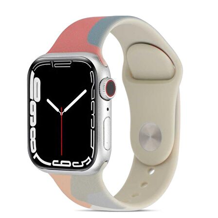 Apple Watch 40mm Uyumlu Silikon Kordon KRD-62 Rahat Renkli Soft Spor Akıllı Saat Kordonu