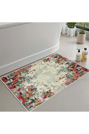 Banyo Paspası, Yumuşak Banyo Halısı, Kaymaz Dot Tabanlı, Yıkanabilir - 60x100
