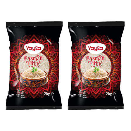 Yayla Bakliyat Basmati Pirinç 2 kg x 2 Adet