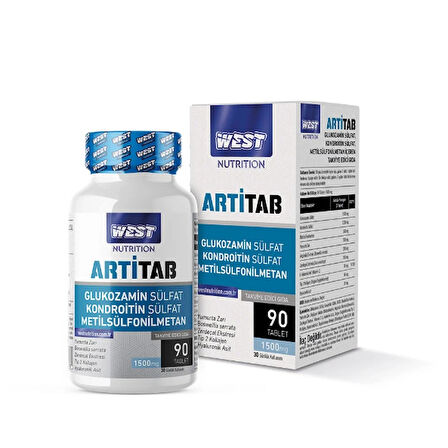West Artitab Glukozamin Sülfat - Kondroitin Sülfat - MSM - Hyaluronik Asit - Tip 2 Kollajen 90 Tablet