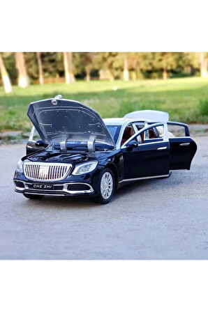 Mercedes Benz Maybach S600 Tarzı Araba 1:24 Diecast Metal Model Araba Koleksiyon Araba Sesli Işıklı