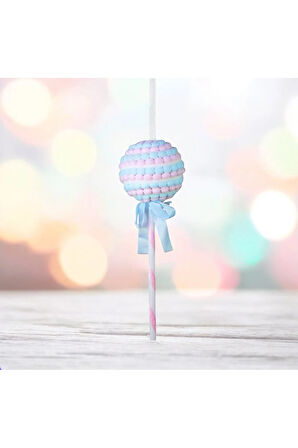 Yılbaşı Süsü Candy Çubuklu Şeker Mavi Pembe 28 cm