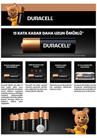 Duracell Alkalin AA Kalem Pil 16'li Paket