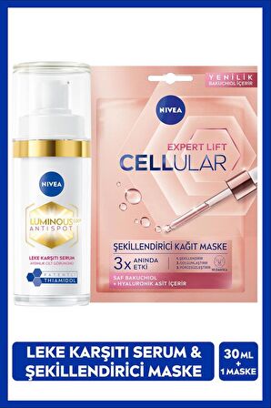 Luminous630 Thiamidol Etkili Leke Karşıtı Serum 30ml ve Cellular Expert Lift Şekillendirici Maske