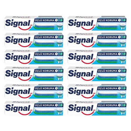 Signal Üçlü Koruma 50 ml Diş Macunu x 12 Adet