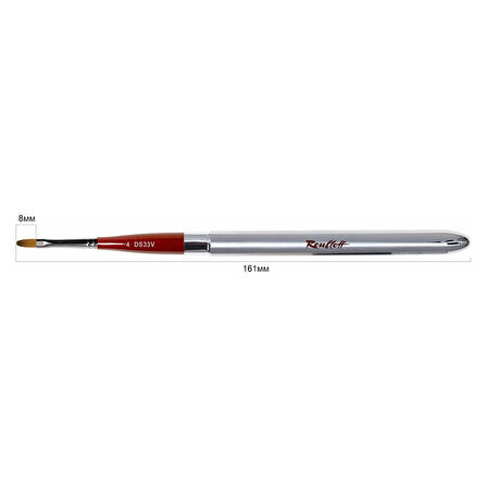 Roubloff DS33V Kapaklı Sentetik Jel Fırça 8mm No:4