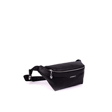 Silver Polo  Kadın  1192-46908 SILVER POLO BEL ÇANTASI M86 SİYAH-MAT SİYAH