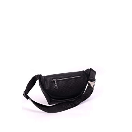 Silver Polo  Kadın  1192-46908 SILVER POLO BEL ÇANTASI M86 SİYAH-MAT SİYAH