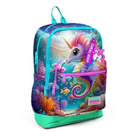 Coral High 2li Set Denizatı Desenli Okul Çantası Beslenme 23772
