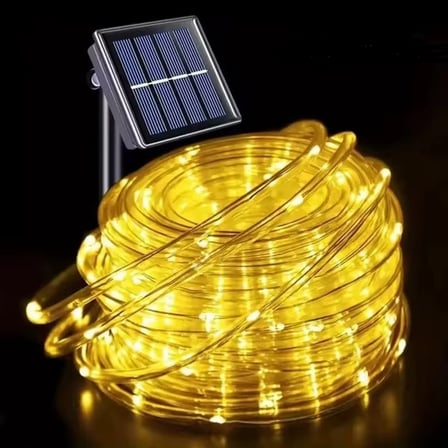 Solar Güneş Enerjili Bahçe Su Geçirmez Korumalı Tüp Led Aydınlatma 10Metre 100Led 