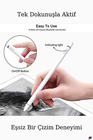 Apple iPad 5 Air Uyumlu Dokunmatik Ekran Kalemi Yazı ve Çizim için Stylus Pen