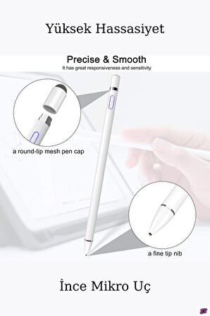 Apple iPad 5 Air Uyumlu Dokunmatik Ekran Kalemi Yazı ve Çizim için Stylus Pen