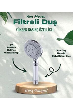 TRUVA 3 Adet Yedek Filtreli Lüks Model Duş Başlığı (Yeni Model)