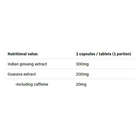 ALLNUTRITION Ashwagandha + Guarana / 30 Caps