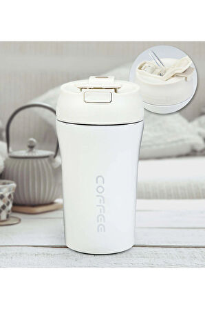 Siyah Pipetli Çelik Termos