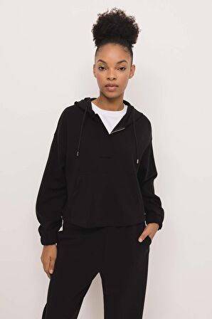 DeFactoFit Oversize Premium Kapüşonlu Sporcu Sweatshirt B1790AX23AUAR231