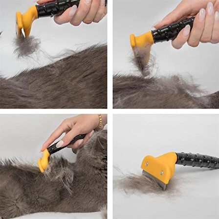 By Nevser® Fubminator Kedi Köpek Tüy Toplama Tarağı  Kaşıma Aparatı 4,5 Cm