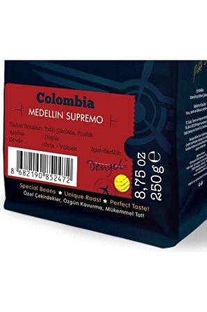 Moliendo Colombia Medellin Supremo Yöresel Kahve ( Öğütülmüş Filtre Kahve ) 250 G.