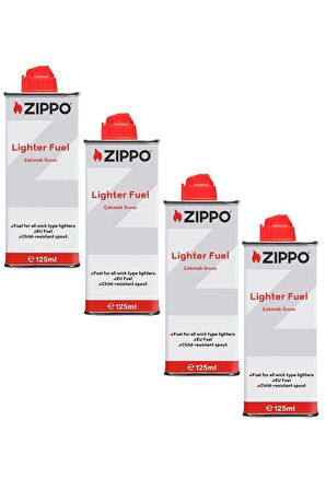 Zippo Çakmak ikmal Seti 4 Bidon Benzin Set4