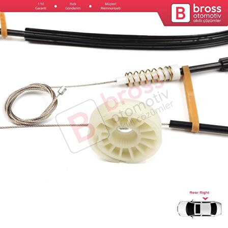 Audi Q7 MK1 4L 4LB 2006-2015 5-Kapı SUV 4L0839462 İçin Elektrikli Arka Sağ Cam Kriko Tamir Seti