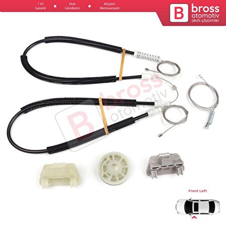 Ford Focus MK1 2000-2007 4/5 Kapı 6S4Z5423201BA İçin Elektrikli Ön Sol Kapı Cam Kriko Tamir Seti